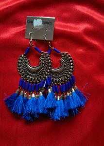 Chand Baliyan #earring With Silk Thread Tussle