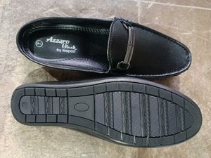 Azzaro Black Leather Loafers - Size 7