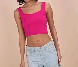 Hot Pink Sleeveless Tank Top