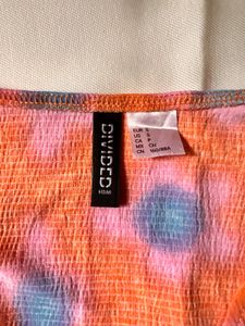 H&amp;M Orange Floral Wrap Dress