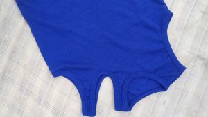 blue crop top