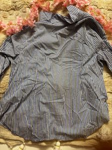 Striped Button-Down Top