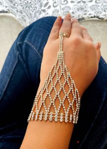 AD Diamond Hand Bracelet