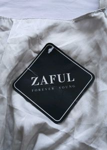 Grey Satin Crop Top 🩶