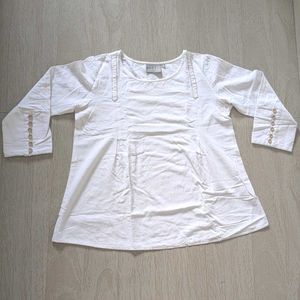 White 3/4 Sleeve Top