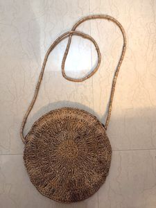 Woven Circle Crossbody Bag