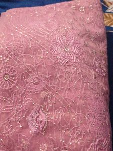 Royal Blue &amp; Gold Embellished Fabric
