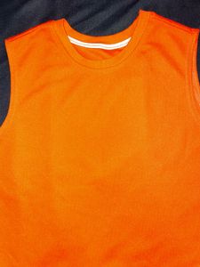 orange  Sleeveless T-Shirt