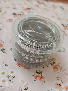 Sparkling Silver Bangle Set