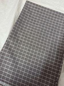 Grey Plaid Linen Fabric