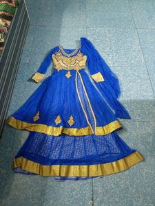 Royal Blue Embroidered Lengha Choli