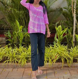 Pink Tie-Dye Top XS
