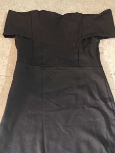 Black Bow detail Bodycon Dress
