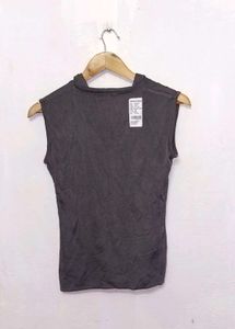 Trendt New Brown Sleeveless Top