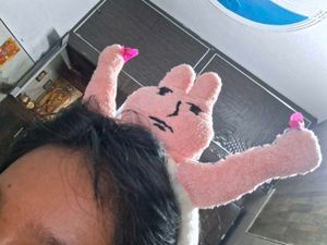 Pink Bunny Hair Hoop
