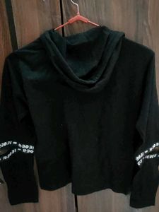 Black Graphic Hoodie