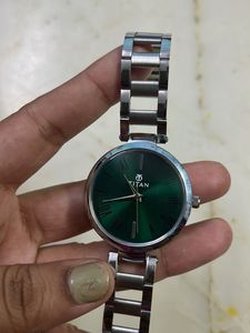 Titan Green Dial Watch