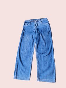 Blue Wide Leg Jeans