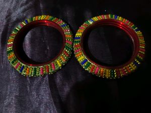 Multicolored Festive Bangles Set
