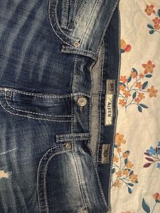 Distressed Denim Shorts