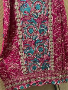 Rani Pink Kurta And Scarf