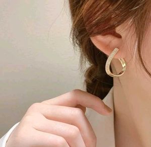 Sparkly Gold Hoop Earrings