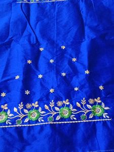 Navy Color Designer Blouse Piece.