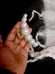 Korean White Pearl Hair Clip Or Clucher