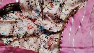 Floral saree stitched patch work blouse