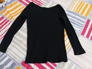 Dark Black Woolen Top