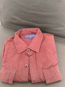 Louis Vuitton Maroon Button Up