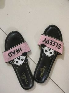 Cute Pink Beaded Slipper