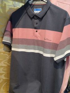 Men's Striped Polo Shirt 2XL