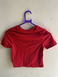 Red Crop Tshirt