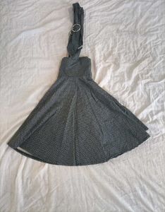 Gray Skirt with Straps