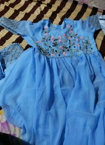 🆕 Designer Watery Blue Partywear 3 Piece Set 🌼😍