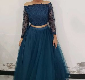 Elegant Teal Lehenga Choli Set