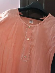 Small Peach Kurta For Women Unworn