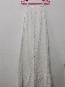 Vintage White Floral Maxi Dress