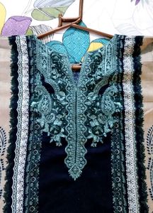 Grey And Blue Pakistani Kurta Set