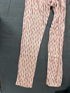 Pink Printed Kurti With Pant