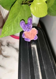 Purple Pipe Cleaner Bear for valentine's