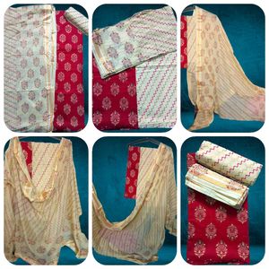 Block Print Cotton Dress Material