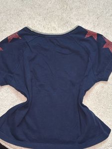 Navy Blue Westside Crop Top