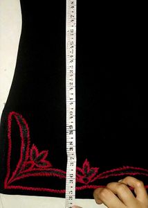 Embroidered Black Top - Size M