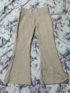 Beige Flared Leggings