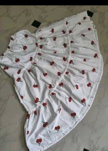 Cherry Print Maxi Skirt