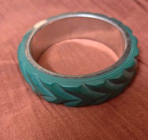 Carved Turquoise Bangle