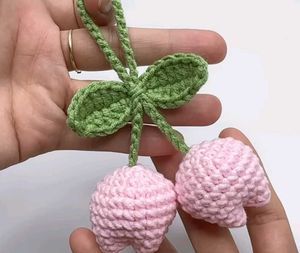 Crochet Tulip Keychain