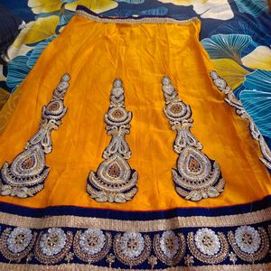 Yellow lehanga Elegant Embroidered Ethnic Skirt